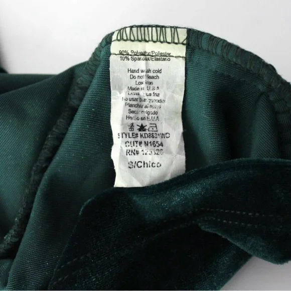 Windsor Spaghetti Strap Dark Green Velvet Dress - Picture 7 of 7